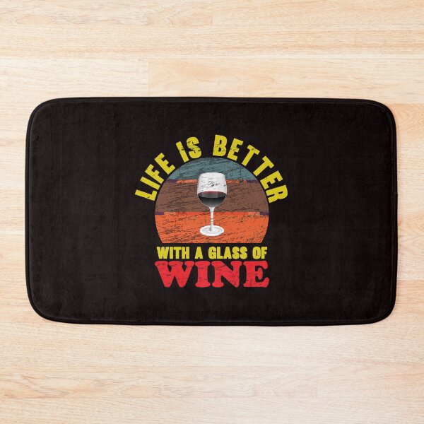 Item preview, Life Is Better With A Glass Of Wine - Cool Sunset Retro Glass Of Wine Gift Idea designed and sold by leo121687.
