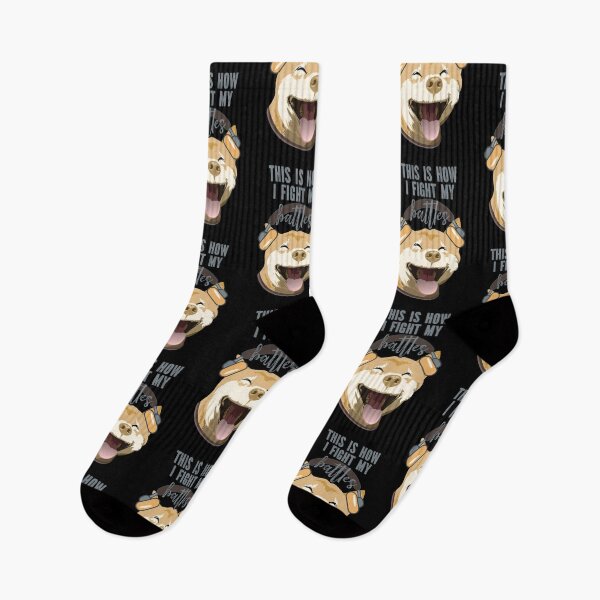 Item preview, This Is How I Fight My Battles Funny Dog Laughing Illustration designed and sold by FiveDucklings.