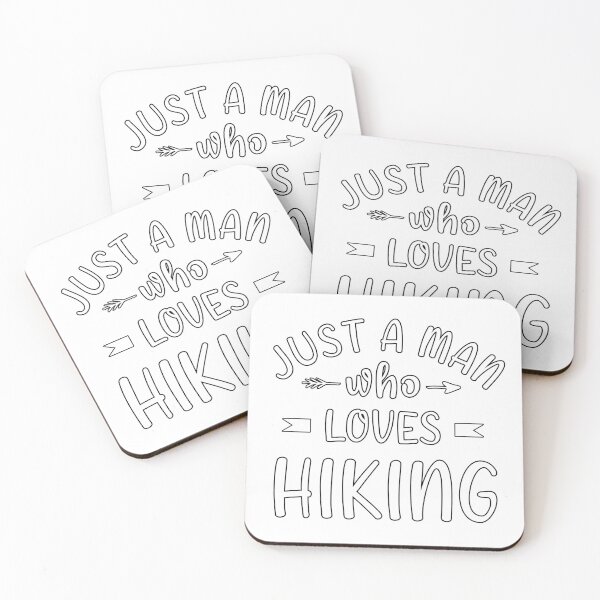 Item preview, Just a man who loves hiking  designed and sold by Catsloversdotme.
