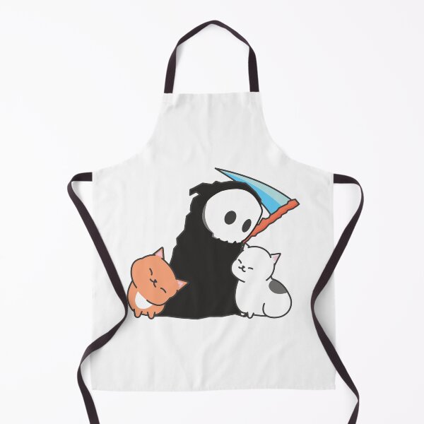 Item preview, A Cat Lover Named Death - Cute Kawaii Grim Reaper and Cats Art designed and sold by thecatcouch.