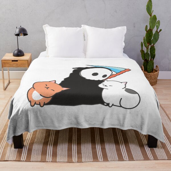 Item preview, A Cat Lover Named Death - Cute Kawaii Grim Reaper and Cats Art designed and sold by thecatcouch.