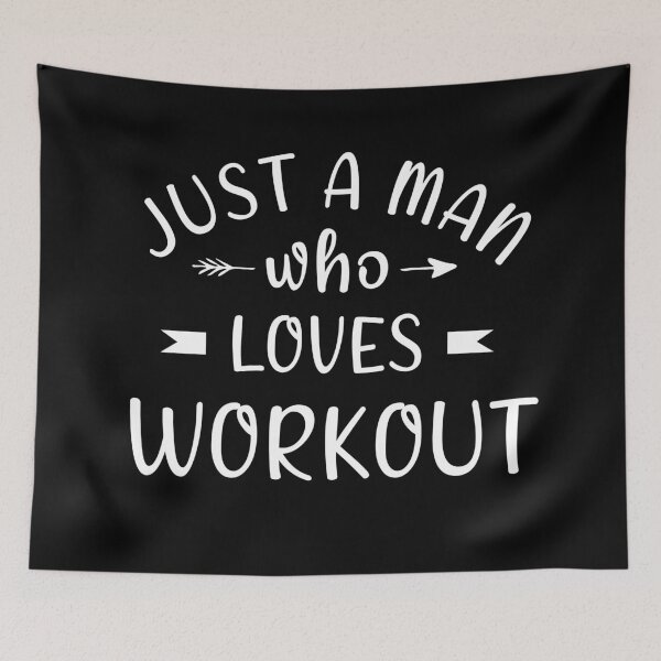 Item preview, Just a man who loves workout designed and sold by Catsloversdotme.