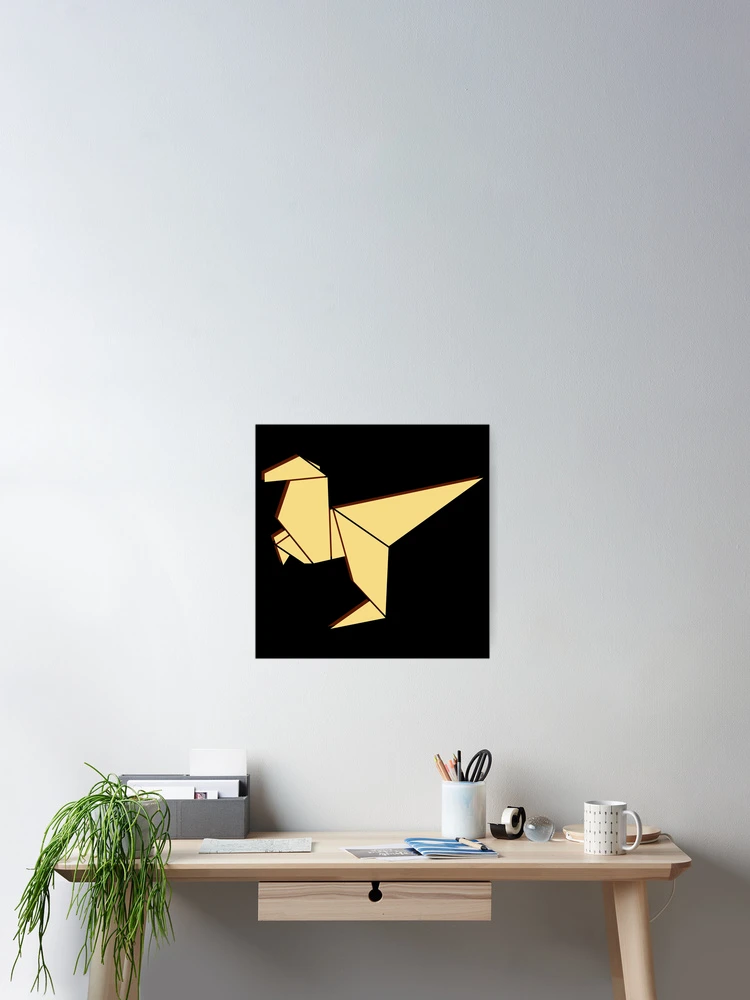 Imagen 2 de 3, Póster con la obra Abelisaurus, dinosaur, Origami, diseñada y vendida por Patternsonly.