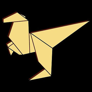 Imagen de la obra Abelisaurus, dinosaur, Origami de Patternsonly