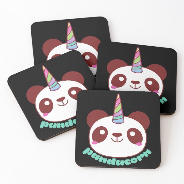 Item preview, Pandacorn Panda Unicorn - black background designed and sold by MixedBagMerch.