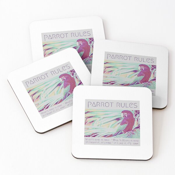 Item preview, parrot rules, parrot mom, parrot dad, parrot parent, parrot owner, funny parrot humor, parrot meme, bird, parrots designed and sold by The Snarky  Psychologist.