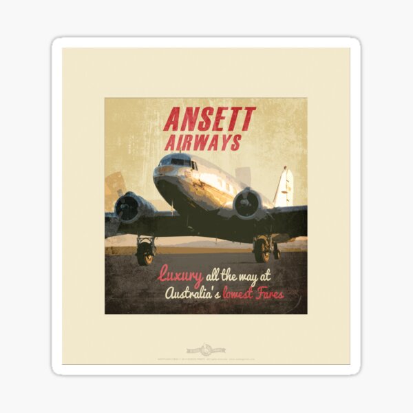 AnsettAirlines_DC3 Sticker
