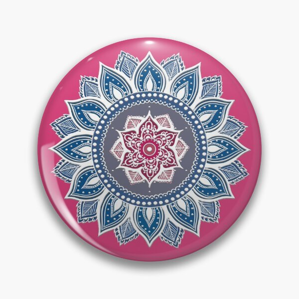 Item preview, Twelve Pointed Mandala (Blue and Fushcia) designed and sold by squishyrainbow.