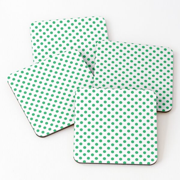 Item preview, Green Polka Dots on White Background designed and sold by Bumblefuzzies.