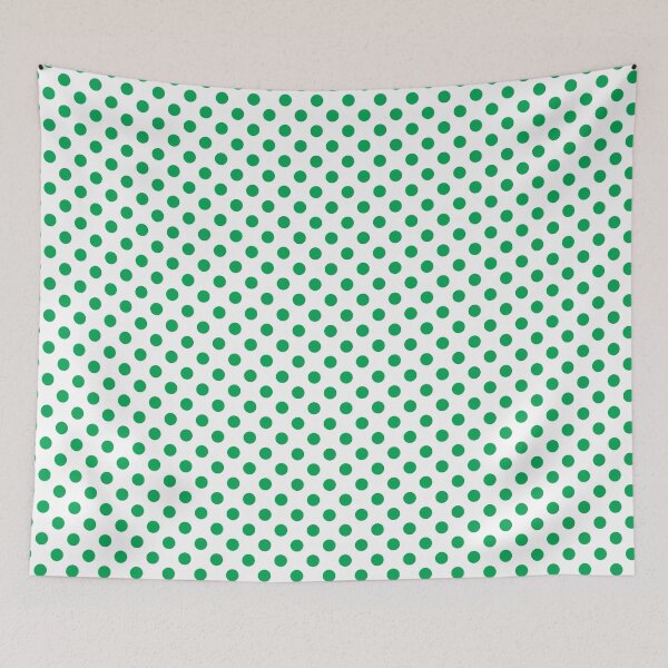 Item preview, Green Polka Dots on White Background designed and sold by Bumblefuzzies.