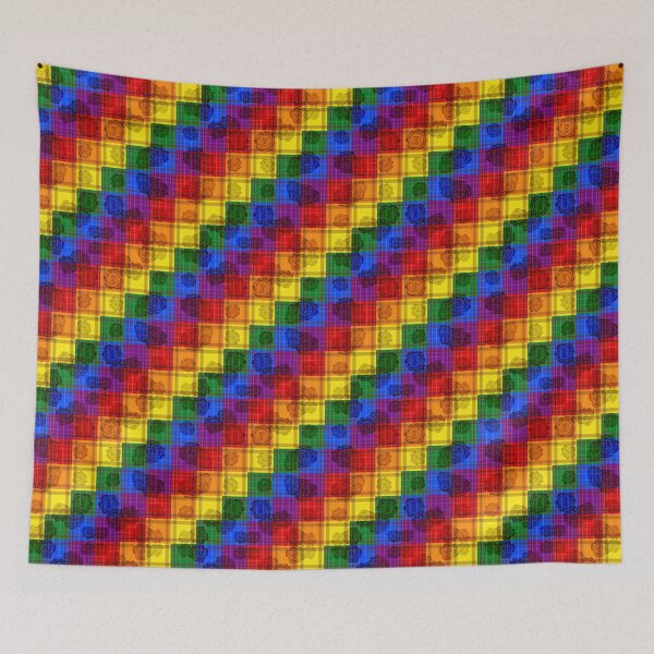 Item preview, Subtle Floral Gay Plaid 2 designed and sold by -Gedwolcraeft-.