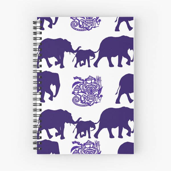 Item preview, Familia de elefantes y mono en azul sobre blanco designed and sold by AlteredAtelier.