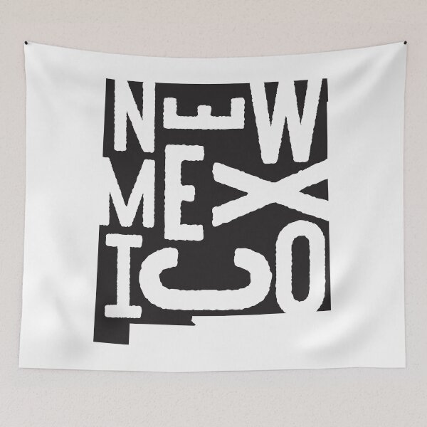 Artikelvorschau, New Mexico State Design | Abstrakte New Mexico Schriftzuggrafik | New Mexico Geschenk | New Mexico Karte entworfen und verkauft von crookedriverusa.