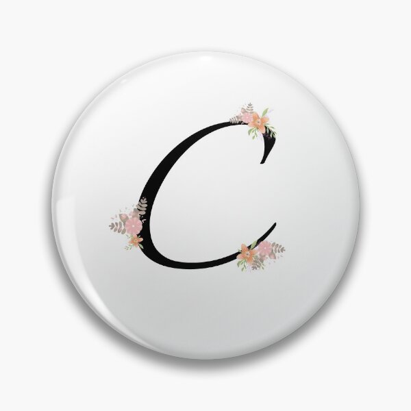 Item preview, Alphabet letter C monogram with pretty flower initial calligraphy wedding design designed and sold by patternsplus.