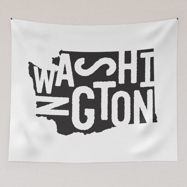 Item preview, Washington State Design | Abstract Washington Lettering Graphic | Washington Gift | Washington Map  designed and sold by crookedriverusa.