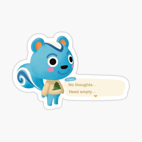 Filbert head empty Sticker