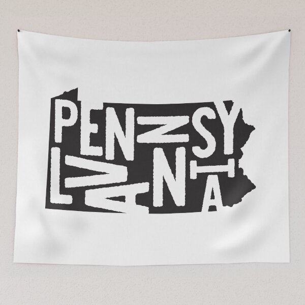 Artikelvorschau, Pennsylvania State Design | Abstrakte Pennsylvania-Beschriftungsgrafik | Pennsylvania Geschenk | Pennsylvania Karte entworfen und verkauft von crookedriverusa.