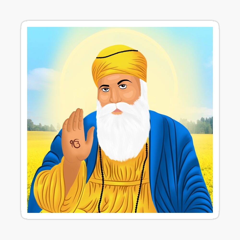 Shri Guru Nanak Dev ji Cartoon Portrait