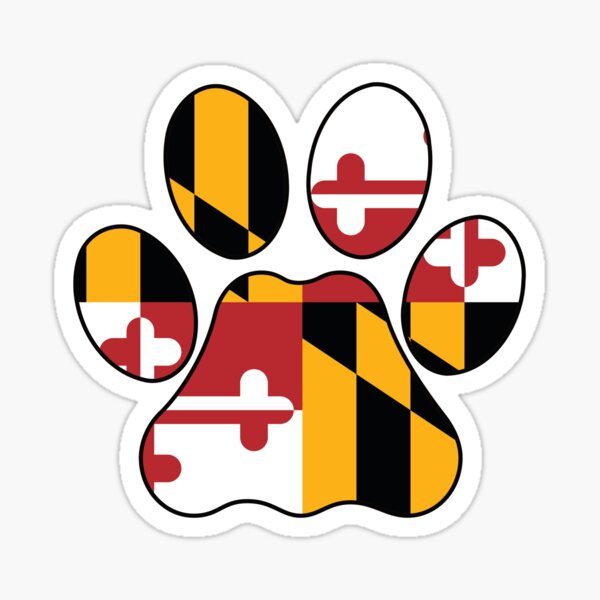 Item preview, Maryland Flag Kitty Paw Print for Cat Lovers designed and sold by MarylandStyle.