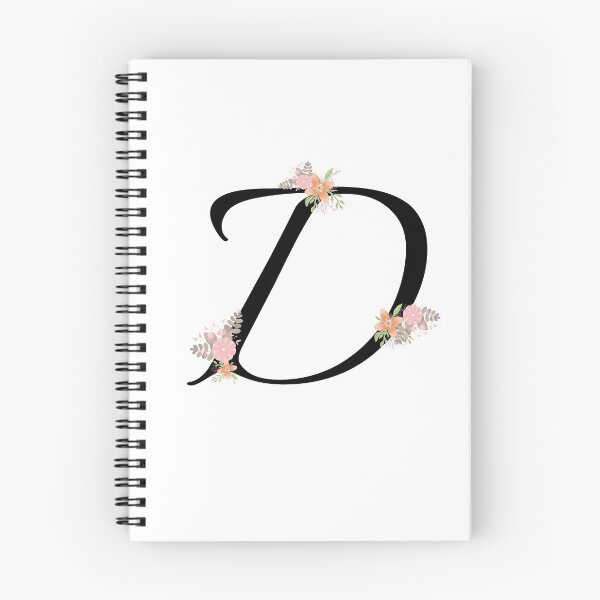 Item preview, Alphabet letter D monogram with pretty flower initial calligraphy wedding design designed and sold by patternsplus.