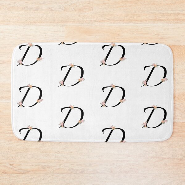 Item preview, Alphabet letter D monogram with pretty flower initial calligraphy wedding design designed and sold by patternsplus.