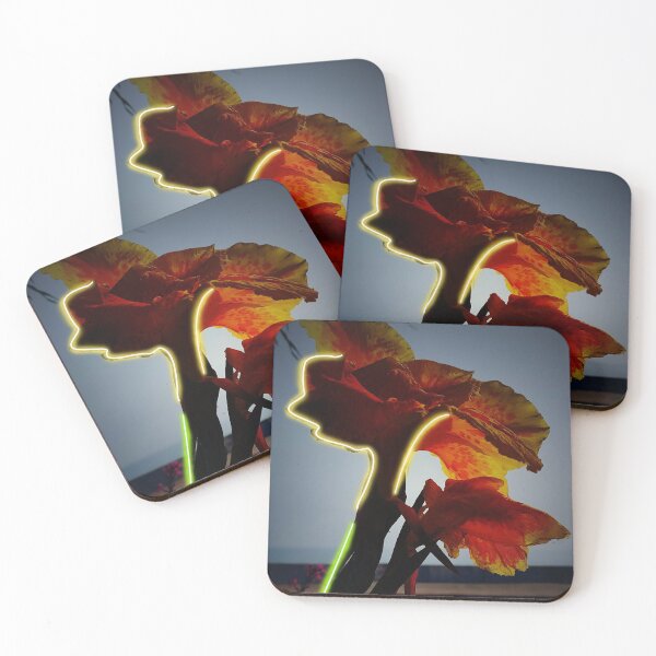 Item preview, Neon yellow flower night view designed and sold by Soumita.