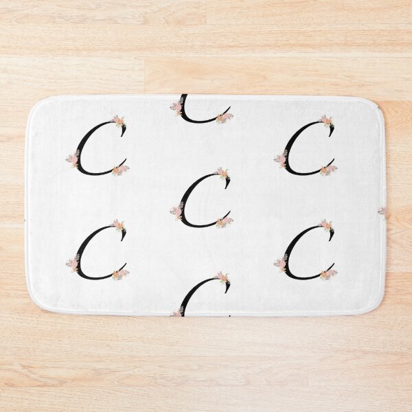 Item preview, Alphabet letter C monogram with pretty flower initial calligraphy wedding design designed and sold by patternsplus.