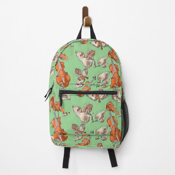 Item preview, Violins and leaves on green designed and sold by Attiva.