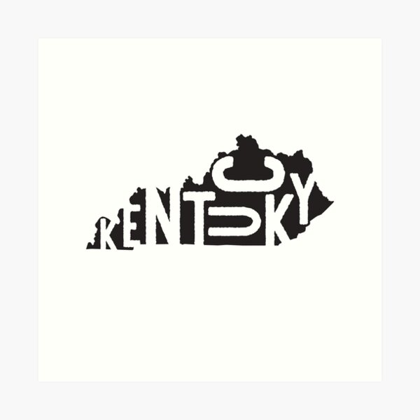 Item preview, Kentucky State Design | Abstract Kentucky Lettering Graphic | Kentucky Gift | Kentucky Map  designed and sold by crookedriverusa.