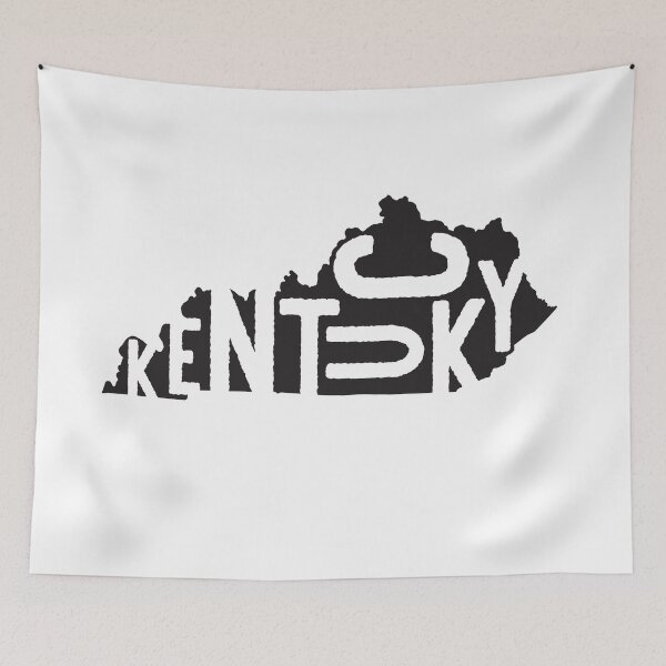 Artikelvorschau, Kentucky State Design | Abstrakte Kentucky-Beschriftungsgrafik | Kentucky Geschenk | Kentucky Karte entworfen und verkauft von crookedriverusa.