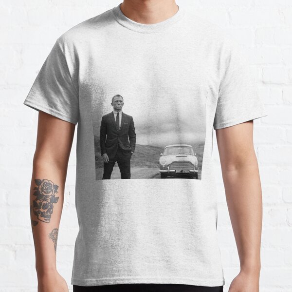 Daniel Craig, Black and White, Vintage Art Classic T-Shirt