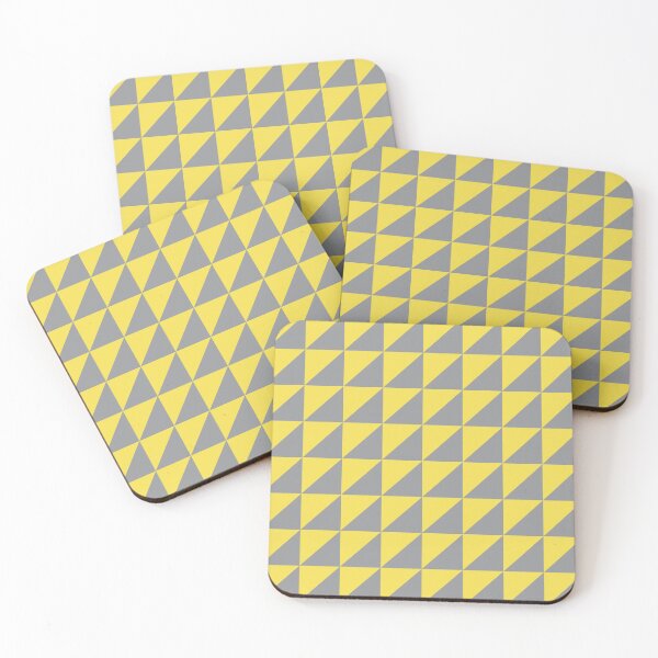 Item preview, Minimal geometric pattern with triangles in yellow and gray designed and sold by acidmit.