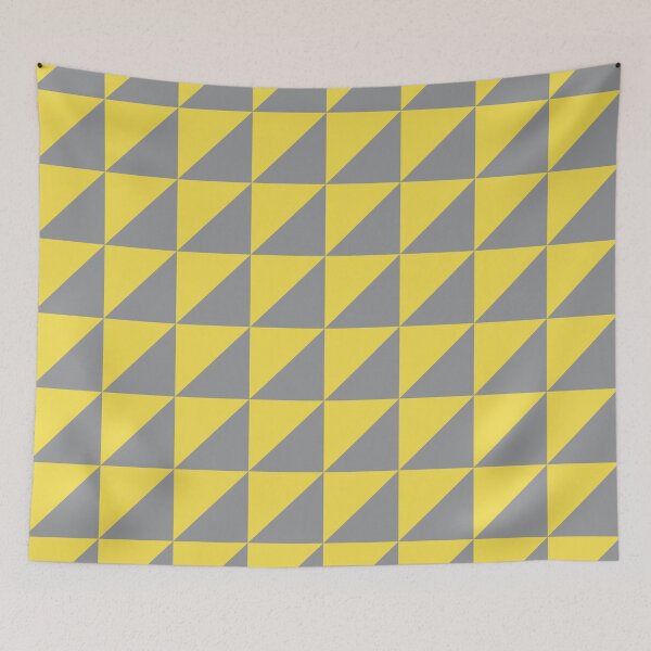Item preview, Minimal geometric pattern with triangles in yellow and gray designed and sold by acidmit.