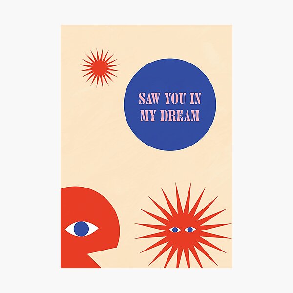 Item preview, Saw You in My Dream, Modern, Minimalist designed and sold by technicolorable_art.