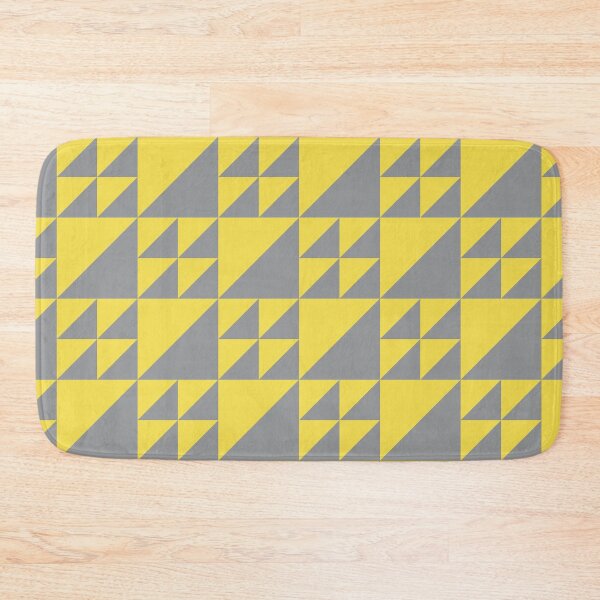 Item preview, Simple geometric pattern with triangles in yellow and gray designed and sold by acidmit.