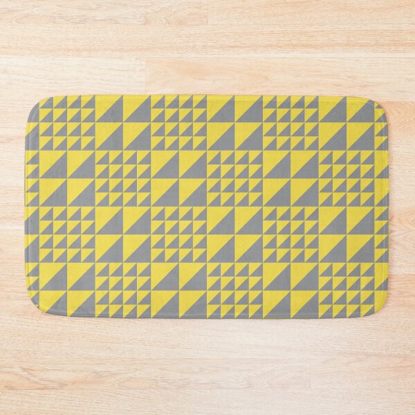 Item preview, Triangles in a simple geometric pattern in yellow and gray designed and sold by acidmit.
