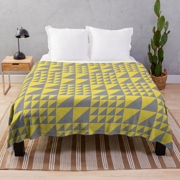 Item preview, Triangles in a simple geometric pattern in yellow and gray designed and sold by acidmit.