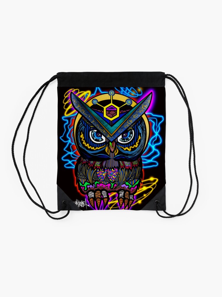Alternate view of Digital OWL- Smart Digital Payments Drawstring Bag