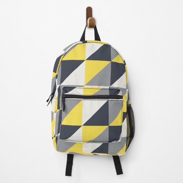 Item preview, Minimal geometric ornament with triangles in yellow and gray color palette variation designed and sold by acidmit.