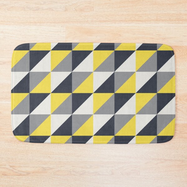 Item preview, Minimal geometric ornament with triangles in yellow and gray color palette variation designed and sold by acidmit.