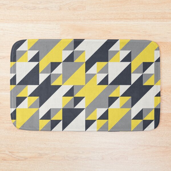 Item preview, Simple geometric ornament with triangles in yellow and gray color palette variations designed and sold by acidmit.