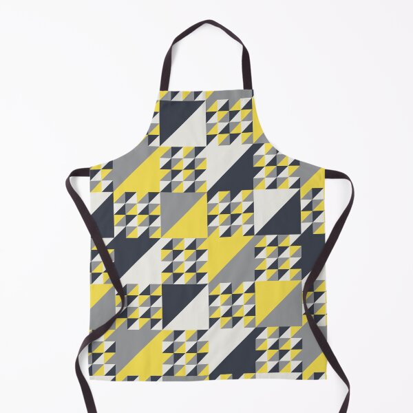 Item preview, Triangles in a minimal geometric ornament in yellow and gray color palette variations designed and sold by acidmit.