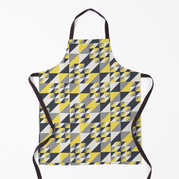 Item preview, Triangles in a simple geometric ornament in yellow and gray color palette variations designed and sold by acidmit.