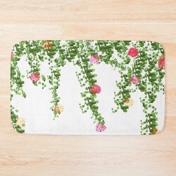 Item preview, Green Vines and Multi colored Flowers on White designed and sold by AlteredAtelier.