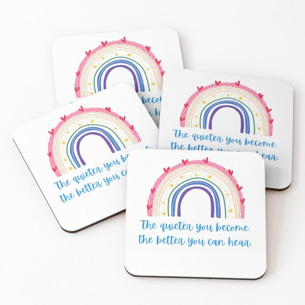 Item preview, Inner peace rainbow quote The quieter you become the better you can hear designed and sold by RabanoMagenta.