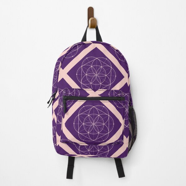 Item preview, Seed of Life in Light Pink Diagonal Plaid Pattern (Purple) designed and sold by squishyrainbow.