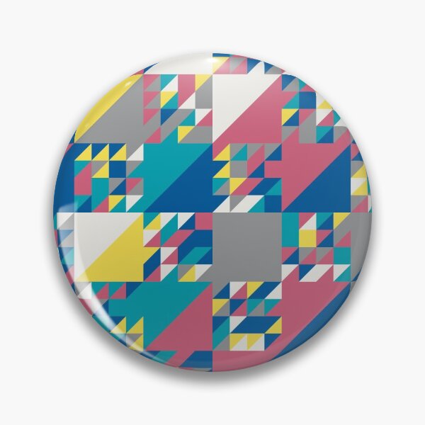 Item preview, Triangles in an abstract geometric mosaic in random yellow and gray color palette variations designed and sold by acidmit.