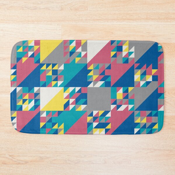 Artikelvorschau, Triangles in an abstract geometric mosaic in random yellow and gray color palette variations entworfen und verkauft von acidmit.