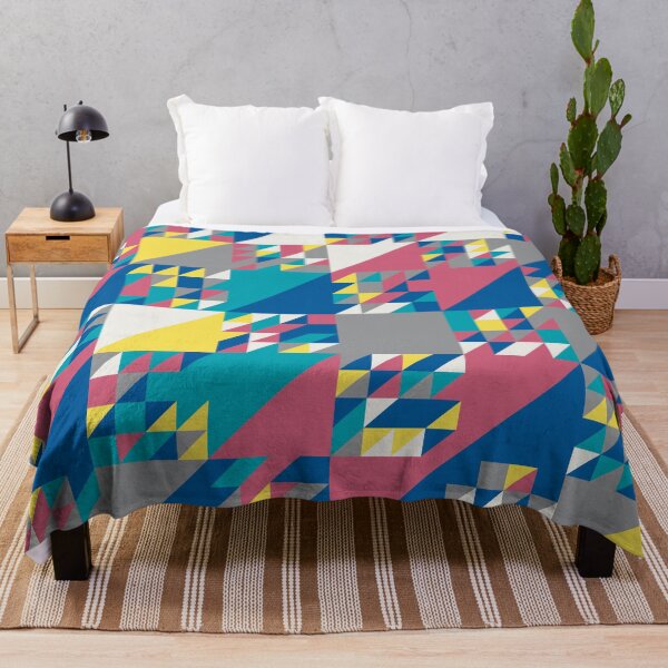 Artikelvorschau, Triangles in an abstract geometric mosaic in random yellow and gray color palette variations entworfen und verkauft von acidmit.
