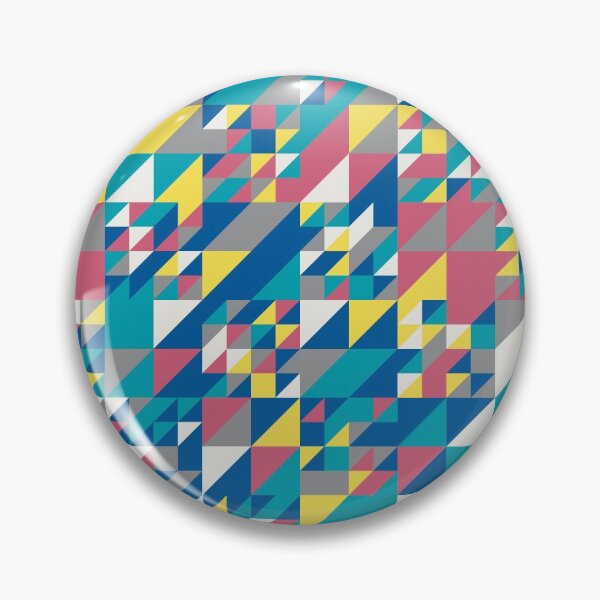 Item preview, Triangles in an abstract geometric mosaic in random yellow and gray color palette variations designed and sold by acidmit.